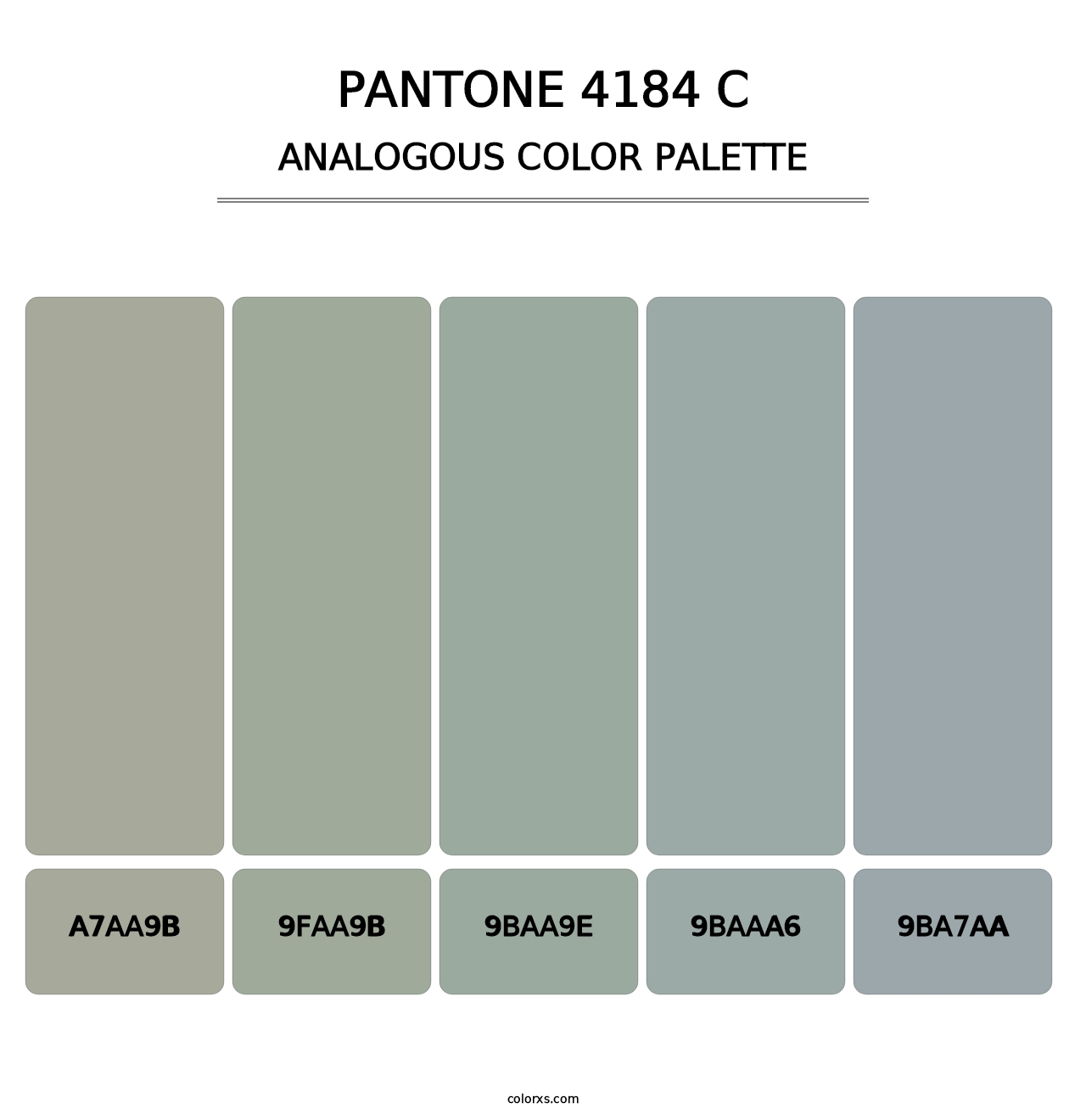 PANTONE 4184 C - Analogous Color Palette