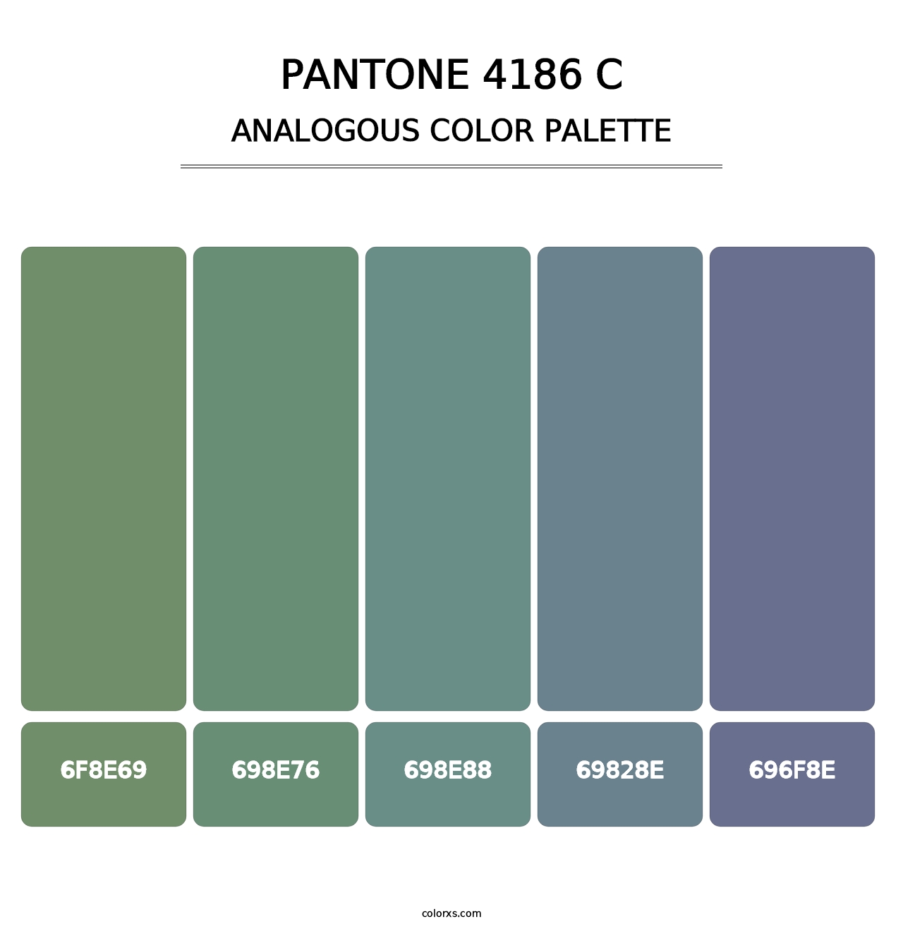 PANTONE 4186 C - Analogous Color Palette