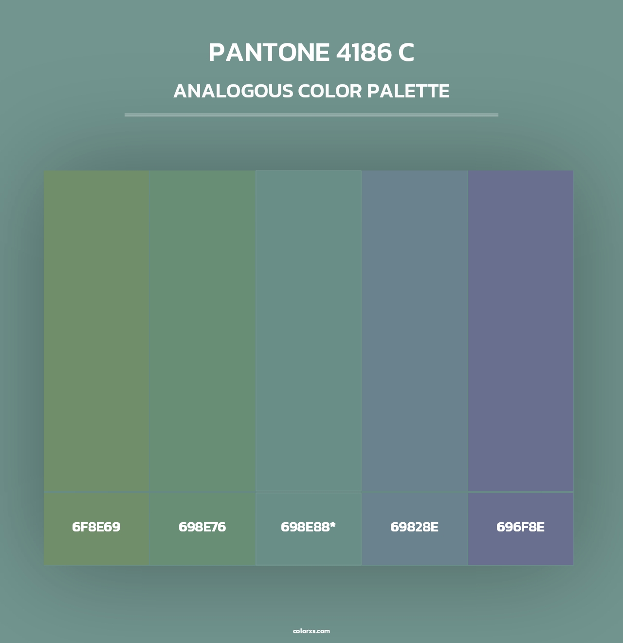 PANTONE 4186 C - Analogous Color Palette