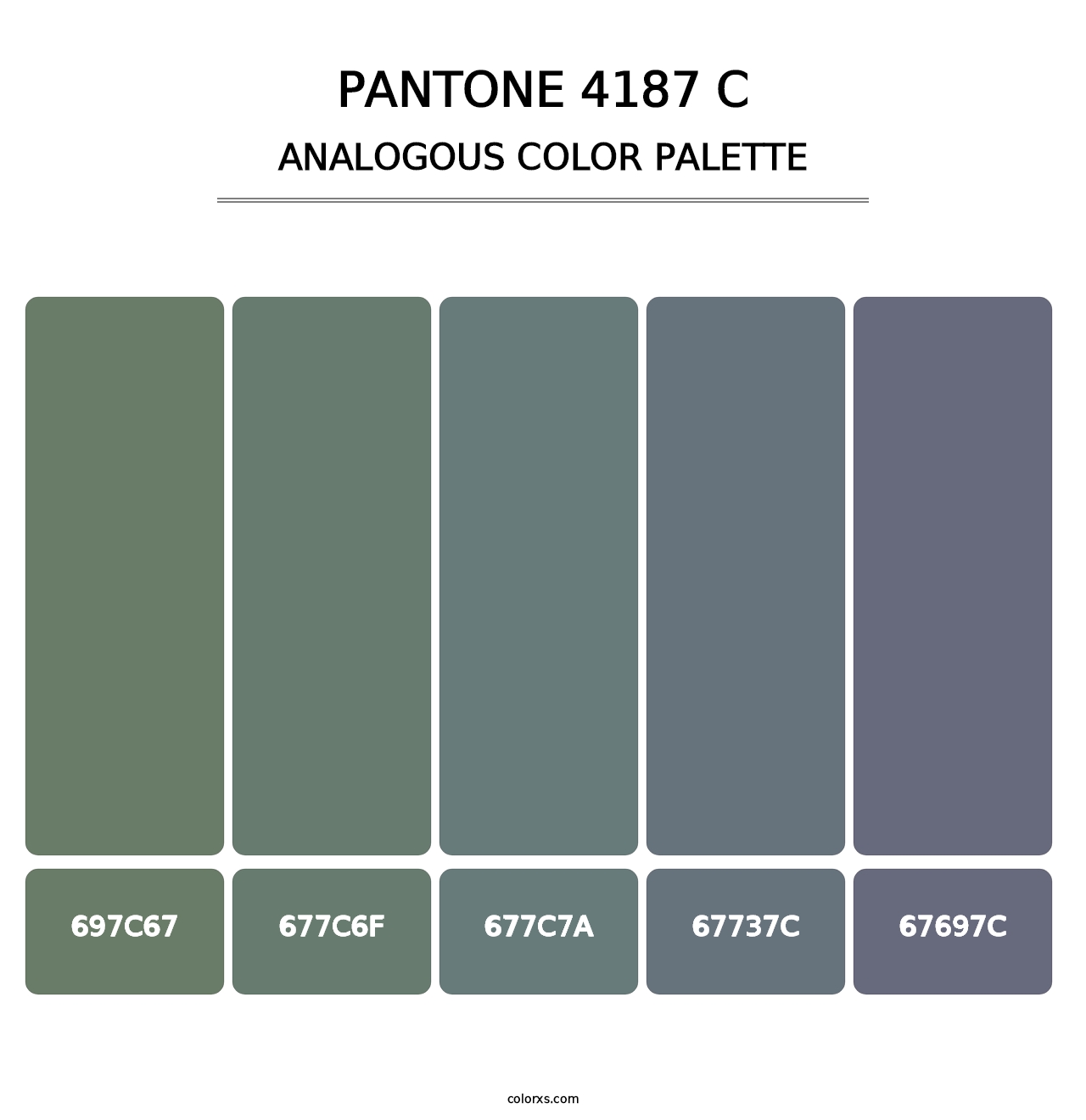 PANTONE 4187 C - Analogous Color Palette