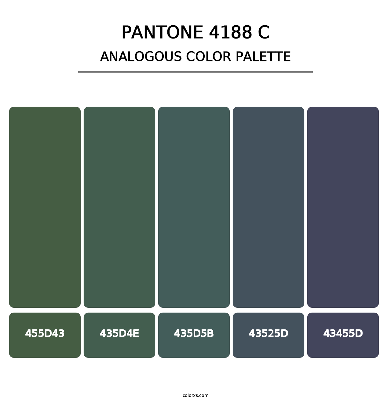 PANTONE 4188 C - Analogous Color Palette