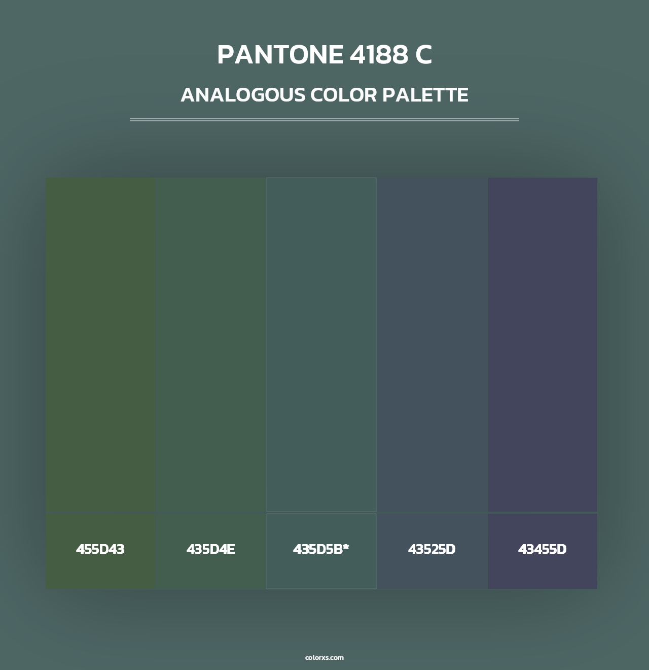 PANTONE 4188 C - Analogous Color Palette