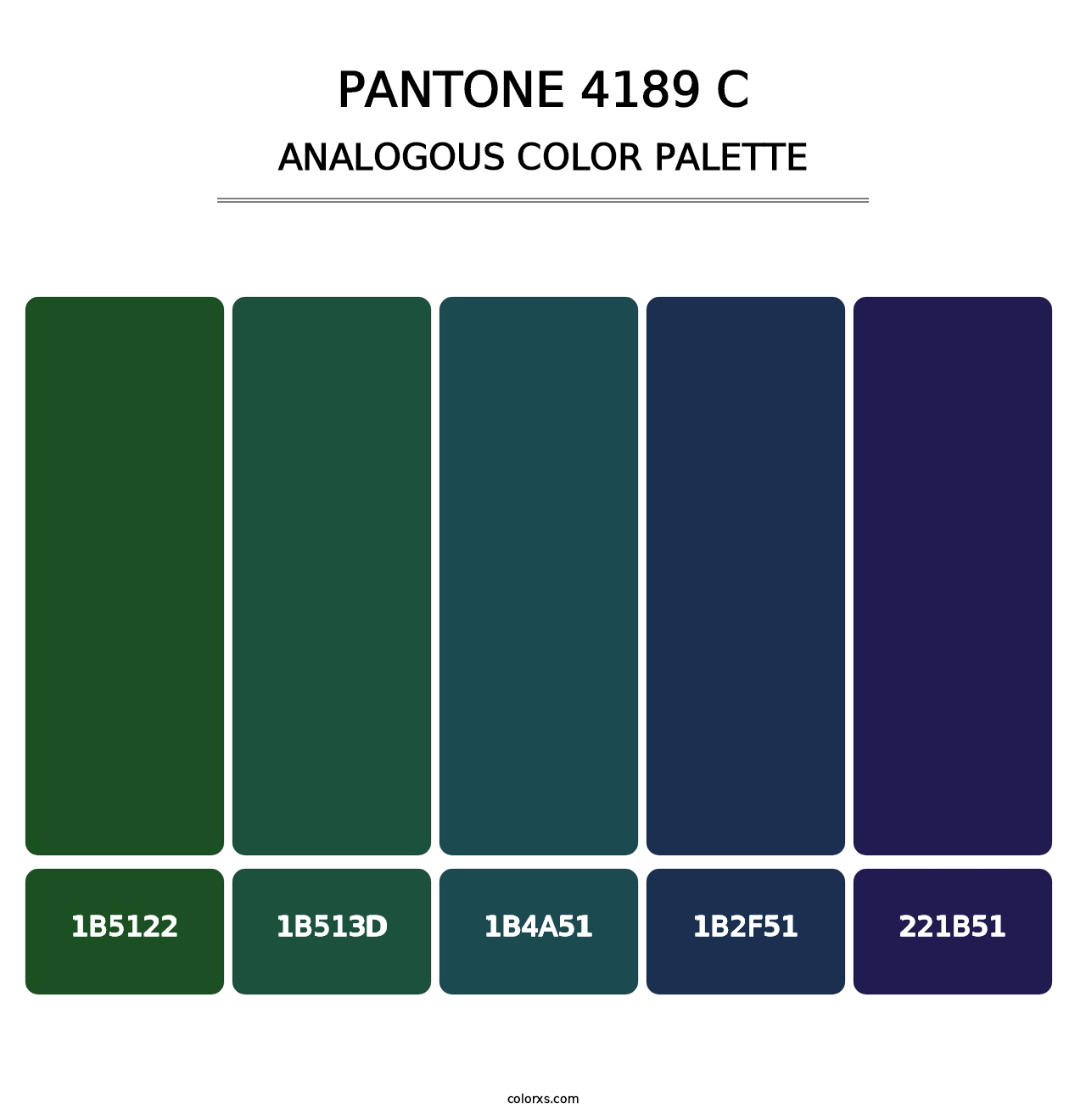 PANTONE 4189 C - Analogous Color Palette
