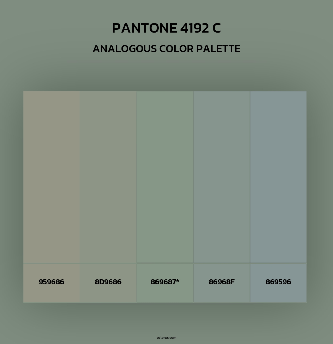 PANTONE 4192 C - Analogous Color Palette