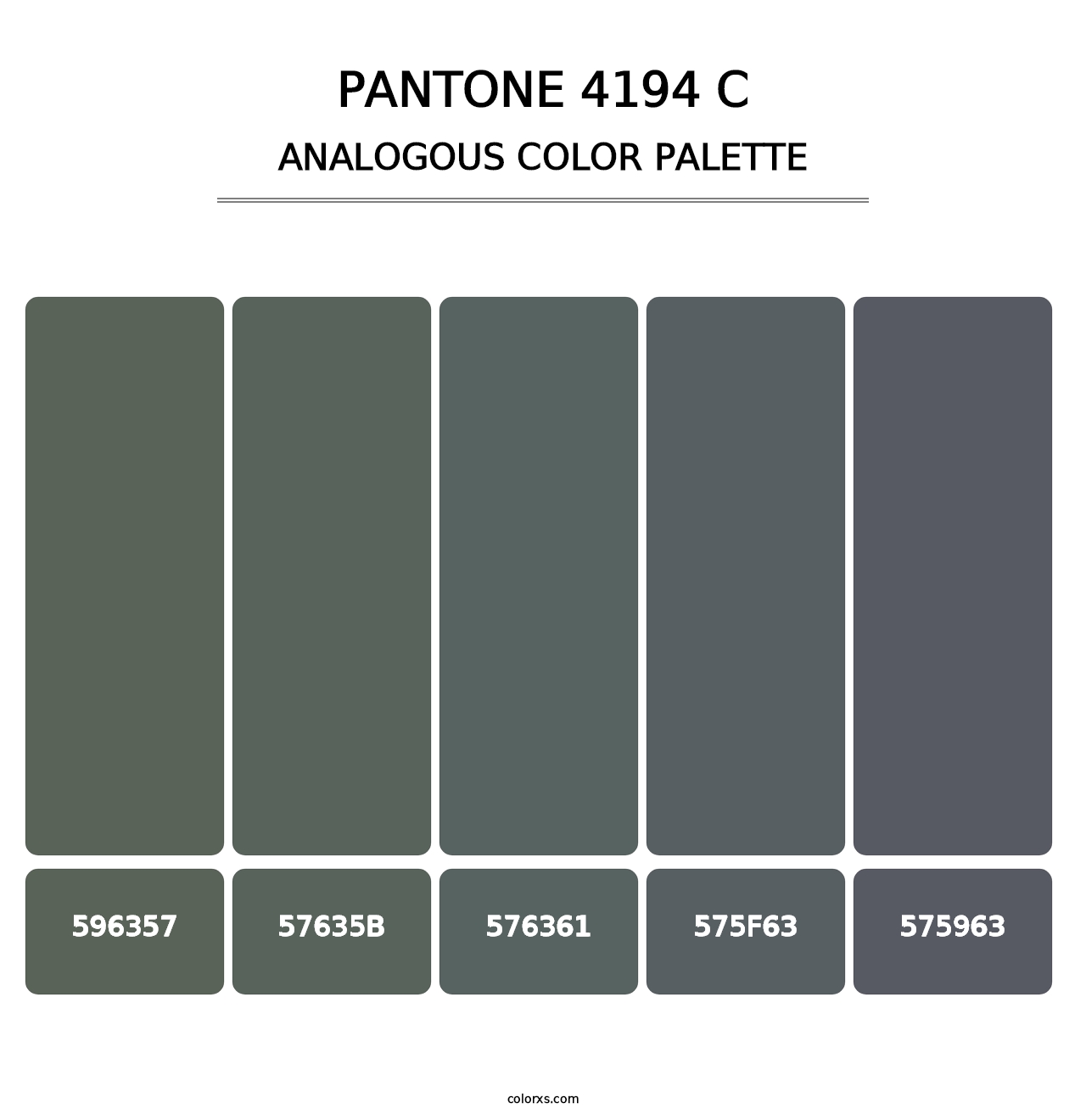 PANTONE 4194 C - Analogous Color Palette