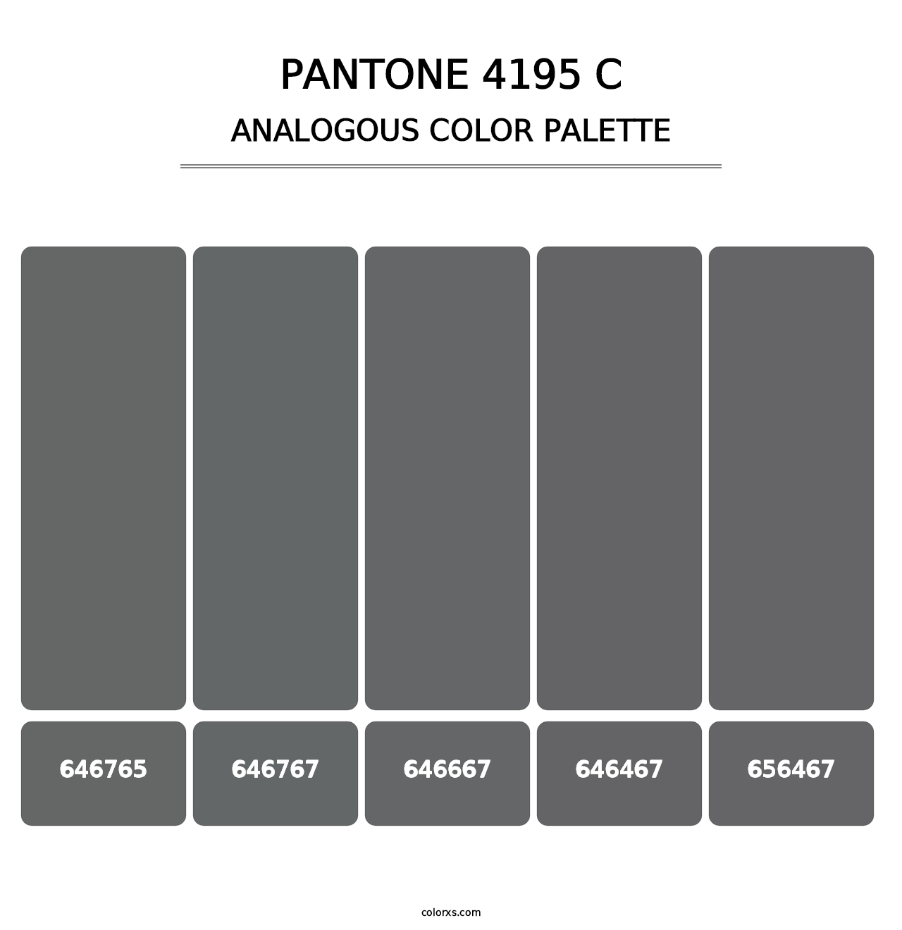 PANTONE 4195 C - Analogous Color Palette