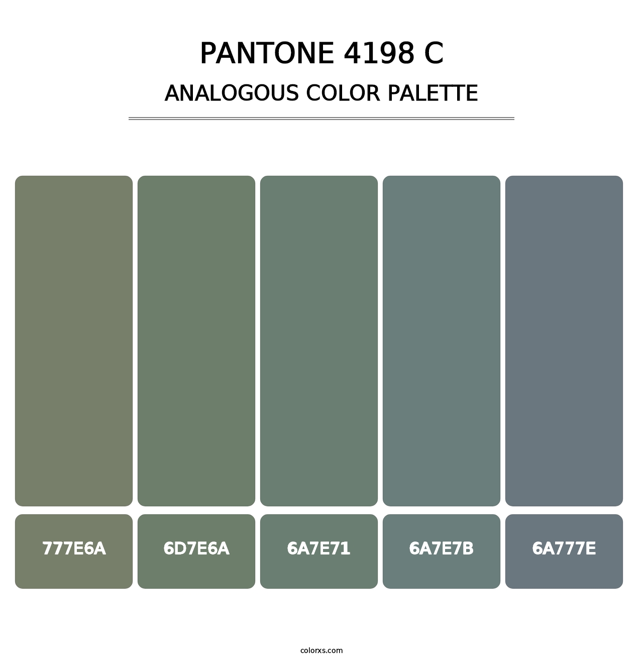 PANTONE 4198 C - Analogous Color Palette