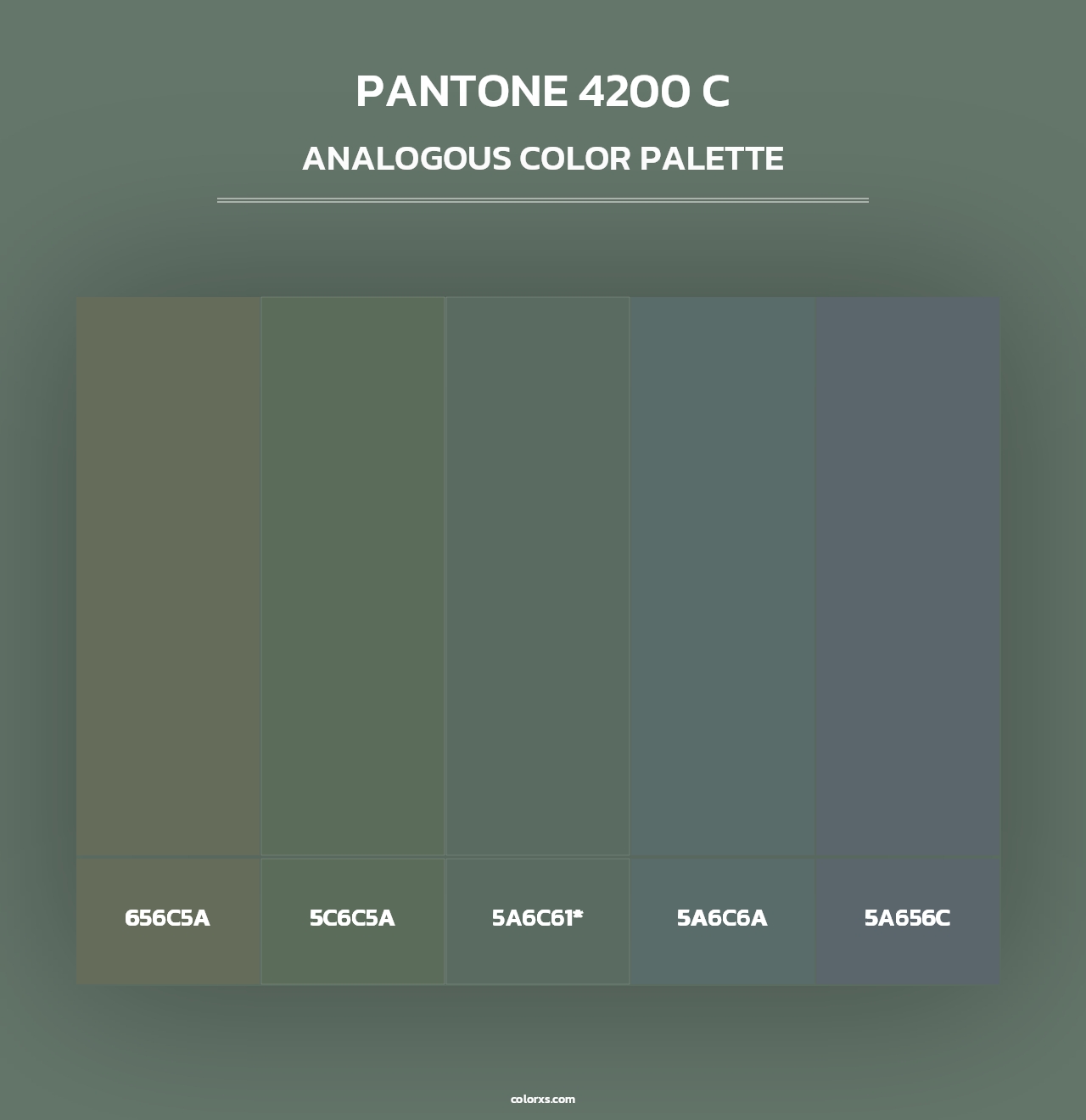 PANTONE 4200 C - Analogous Color Palette