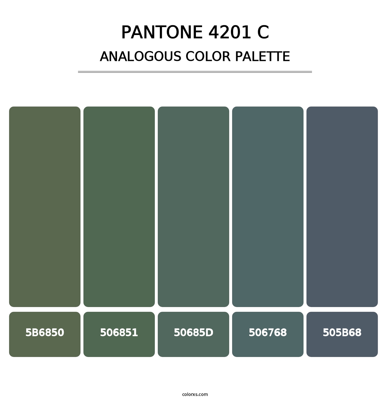 PANTONE 4201 C - Analogous Color Palette