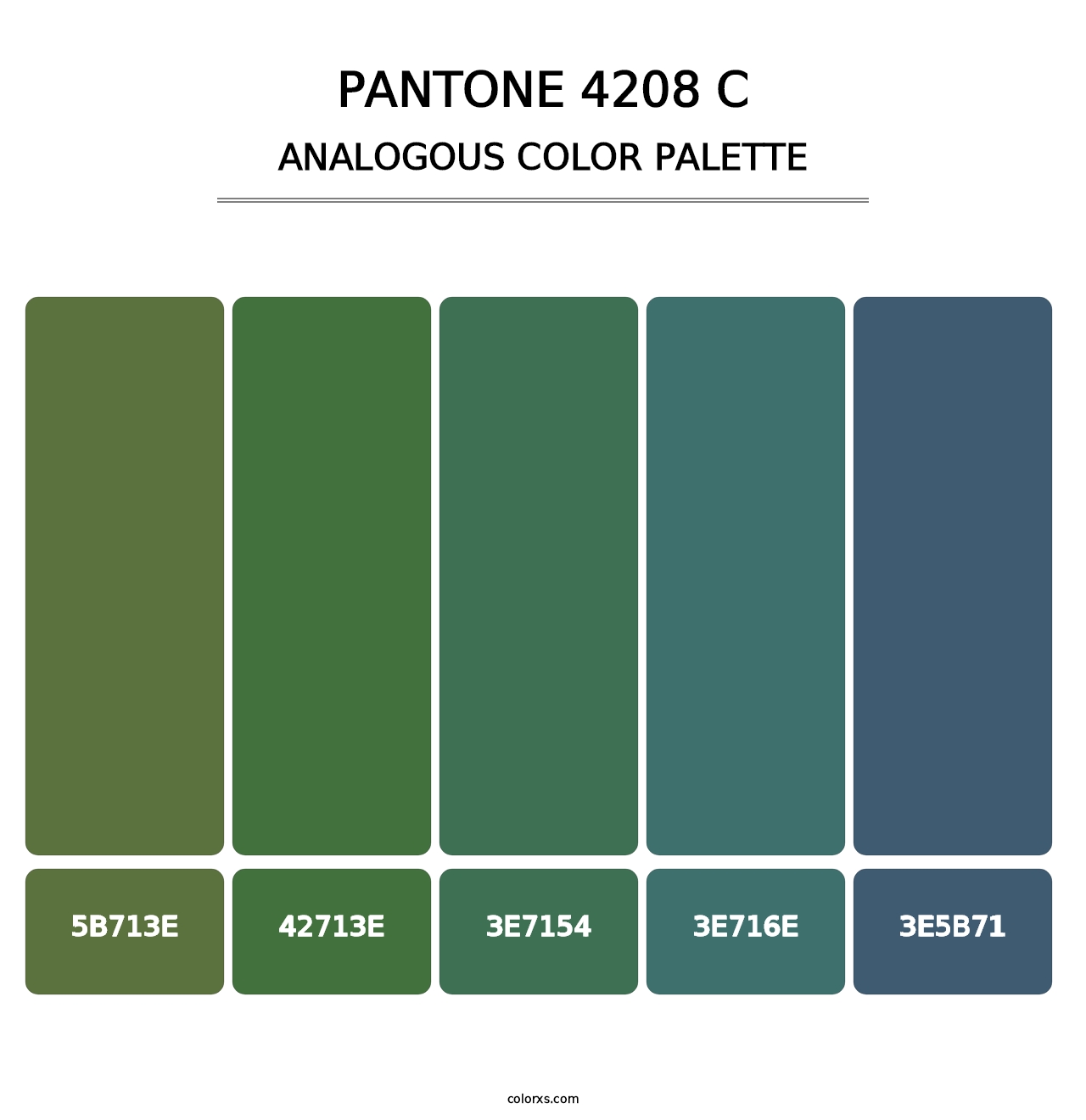 PANTONE 4208 C - Analogous Color Palette
