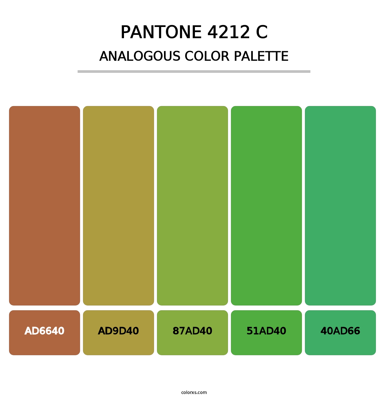 PANTONE 4212 C - Analogous Color Palette