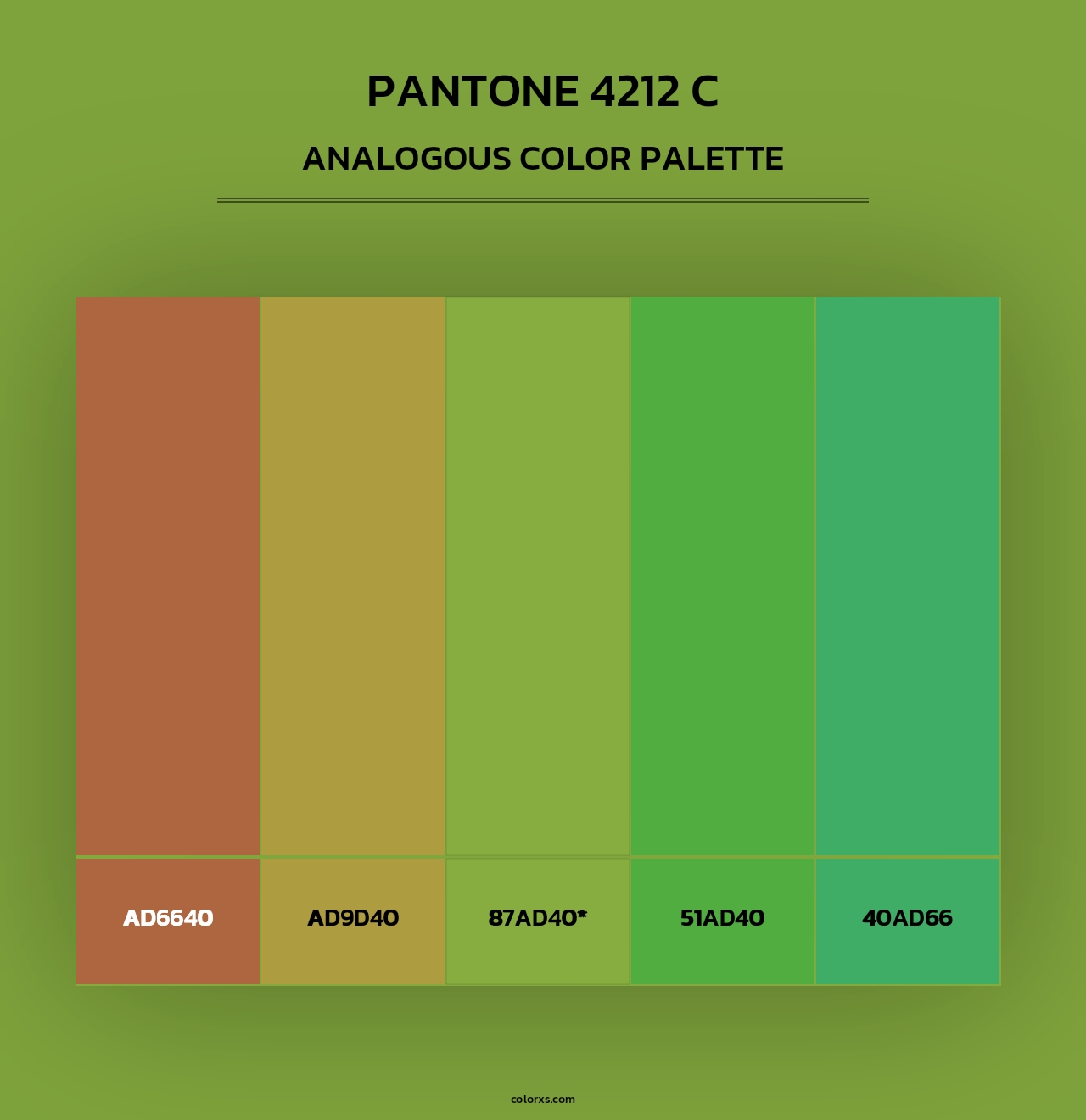PANTONE 4212 C - Analogous Color Palette