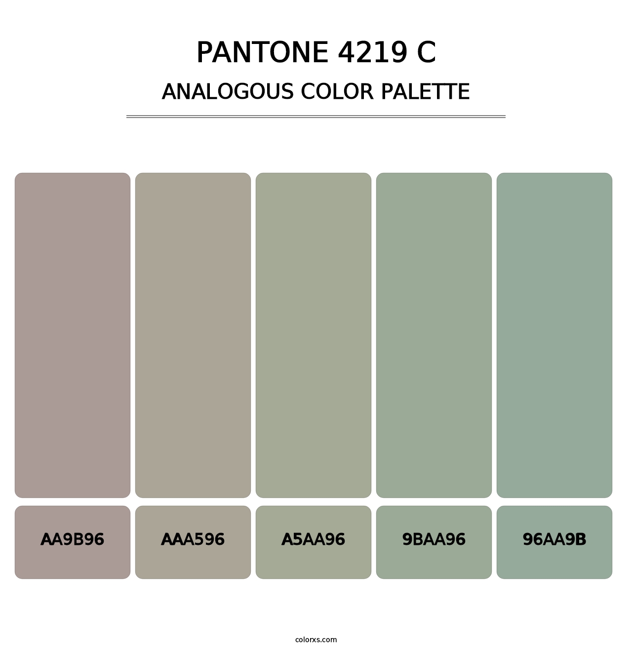 PANTONE 4219 C - Analogous Color Palette