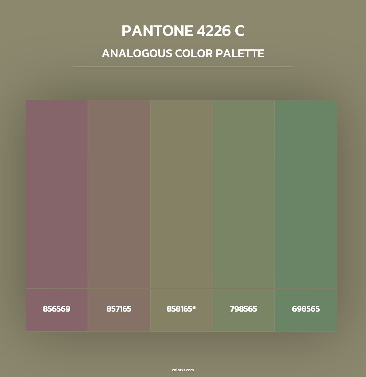 PANTONE 4226 C - Analogous Color Palette