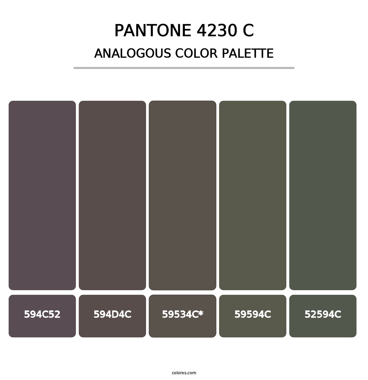PANTONE 4230 C - Analogous Color Palette