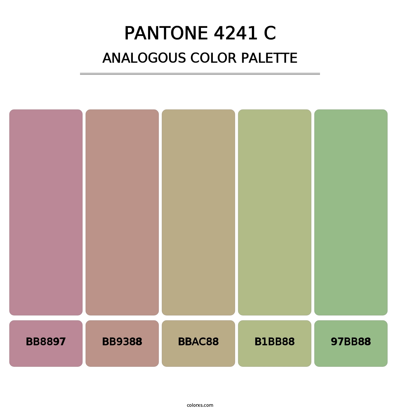 PANTONE 4241 C - Analogous Color Palette