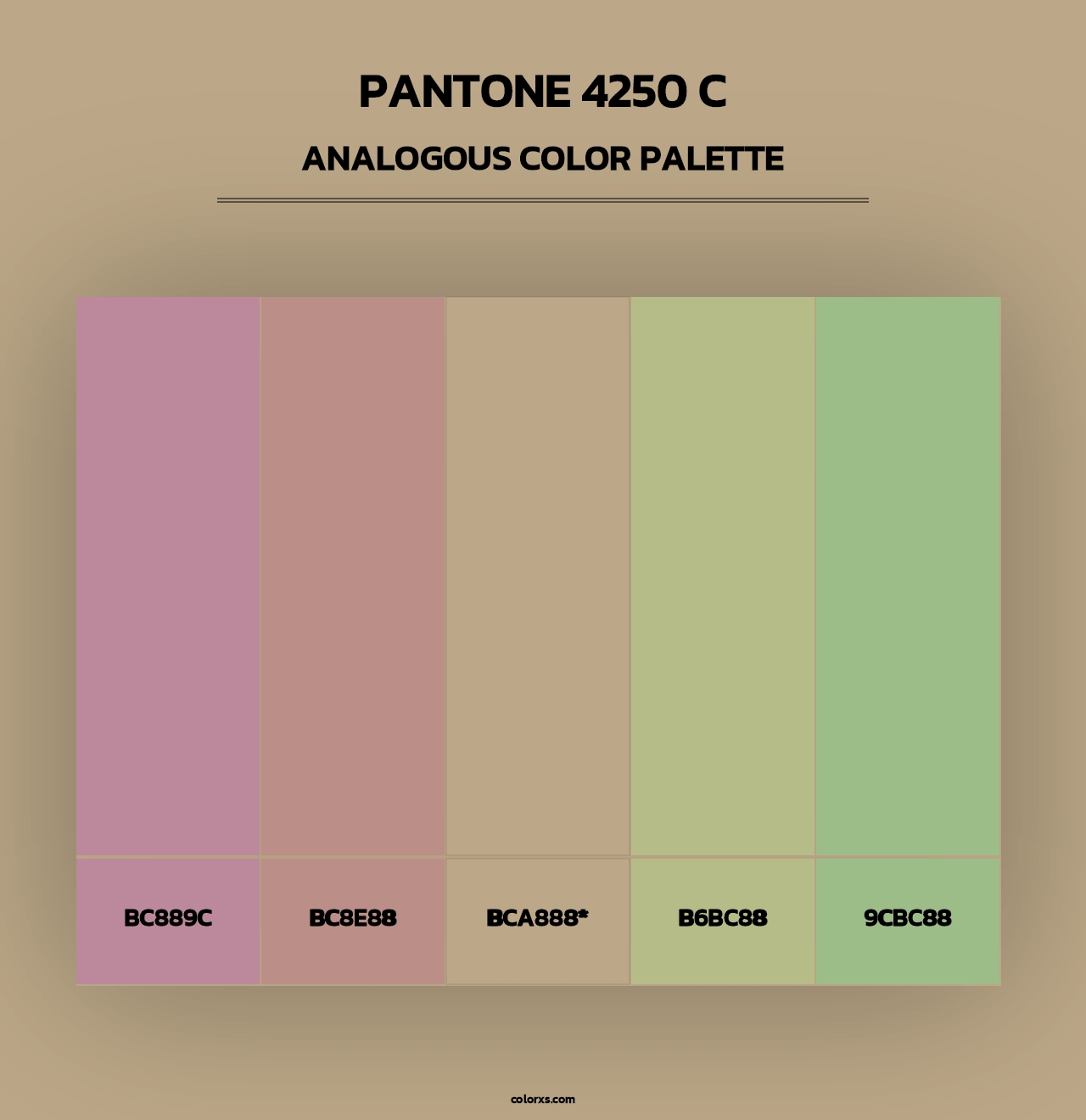 PANTONE 4250 C - Analogous Color Palette