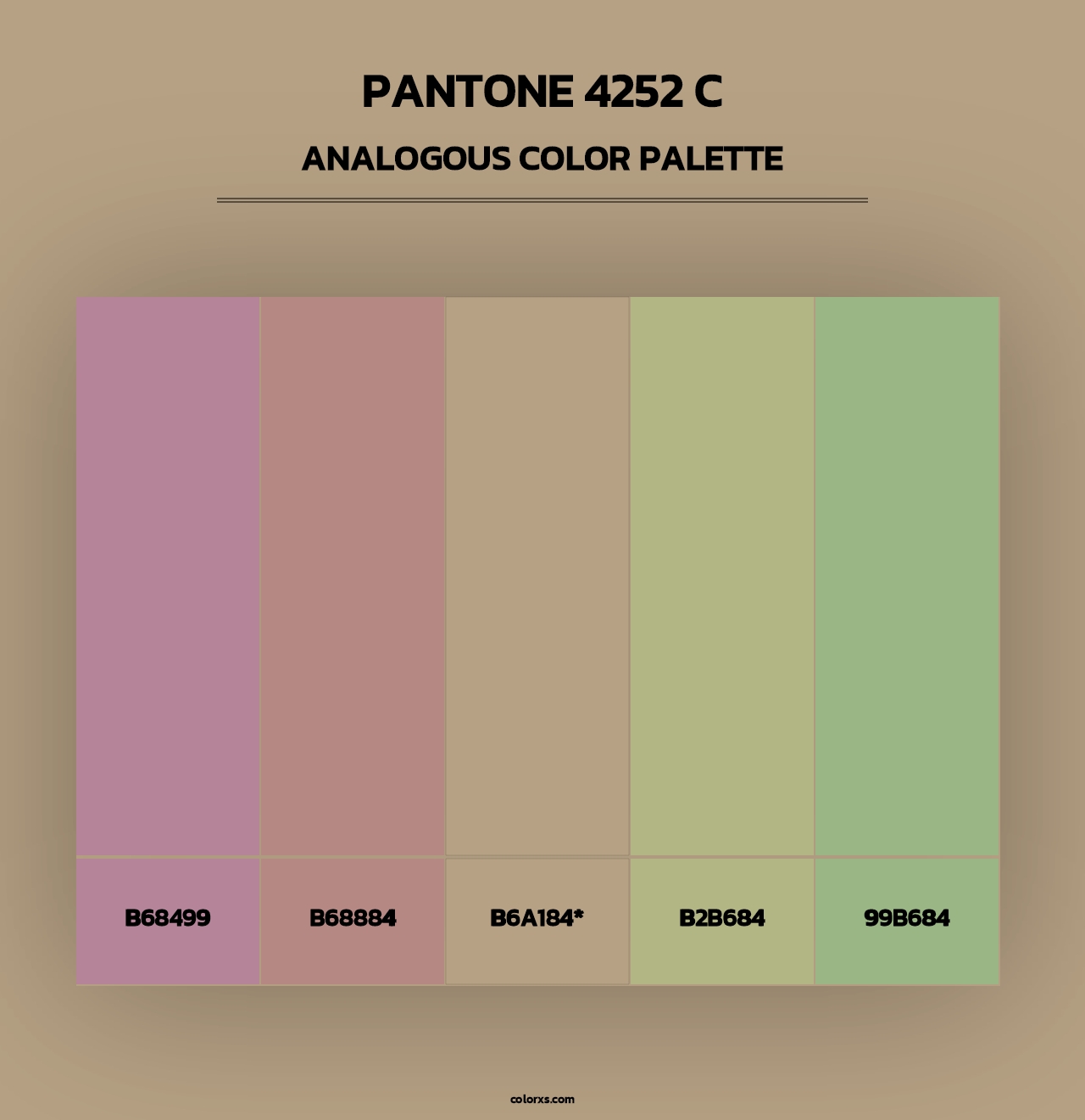 PANTONE 4252 C - Analogous Color Palette
