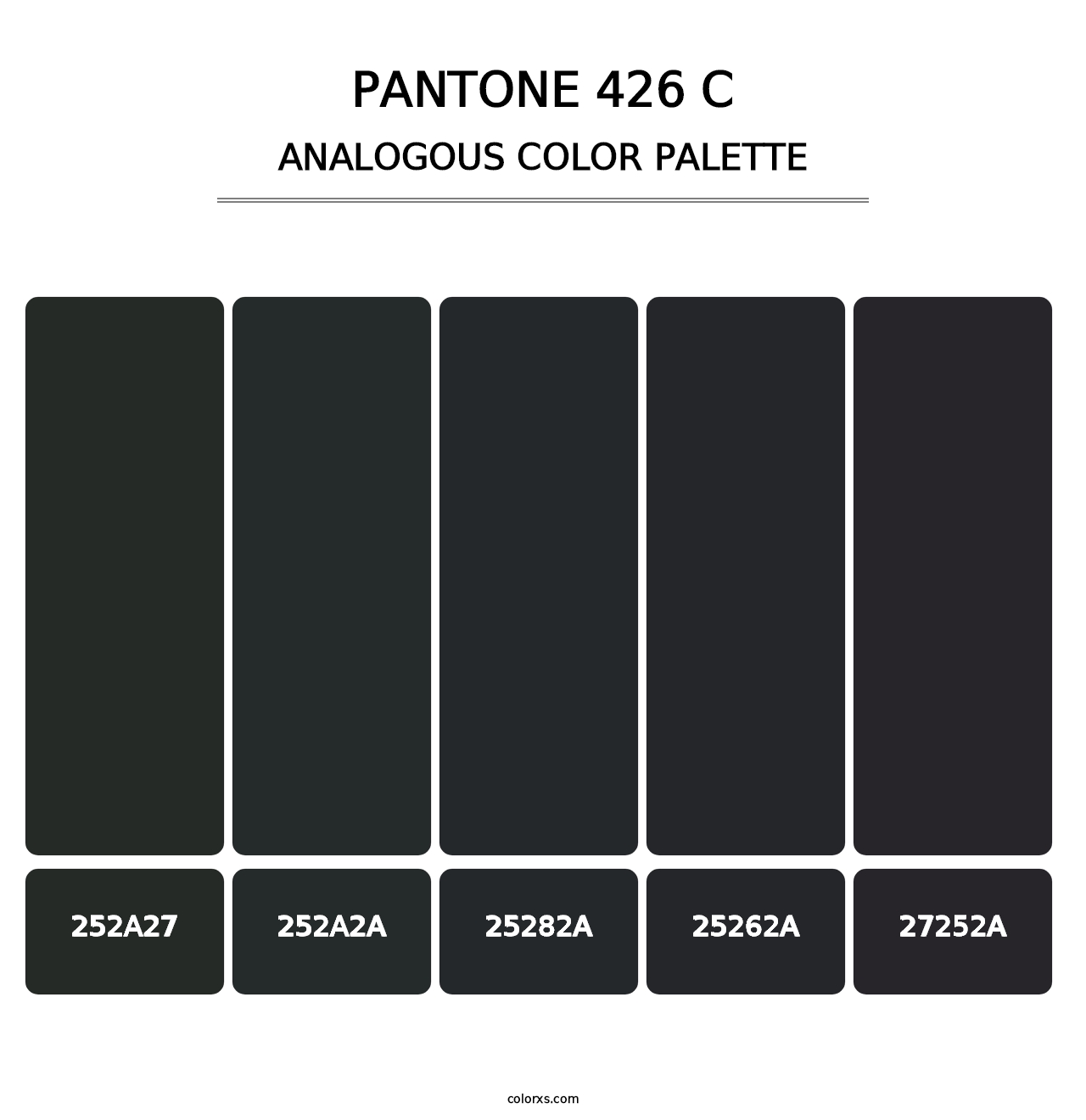 PANTONE 426 C - Analogous Color Palette