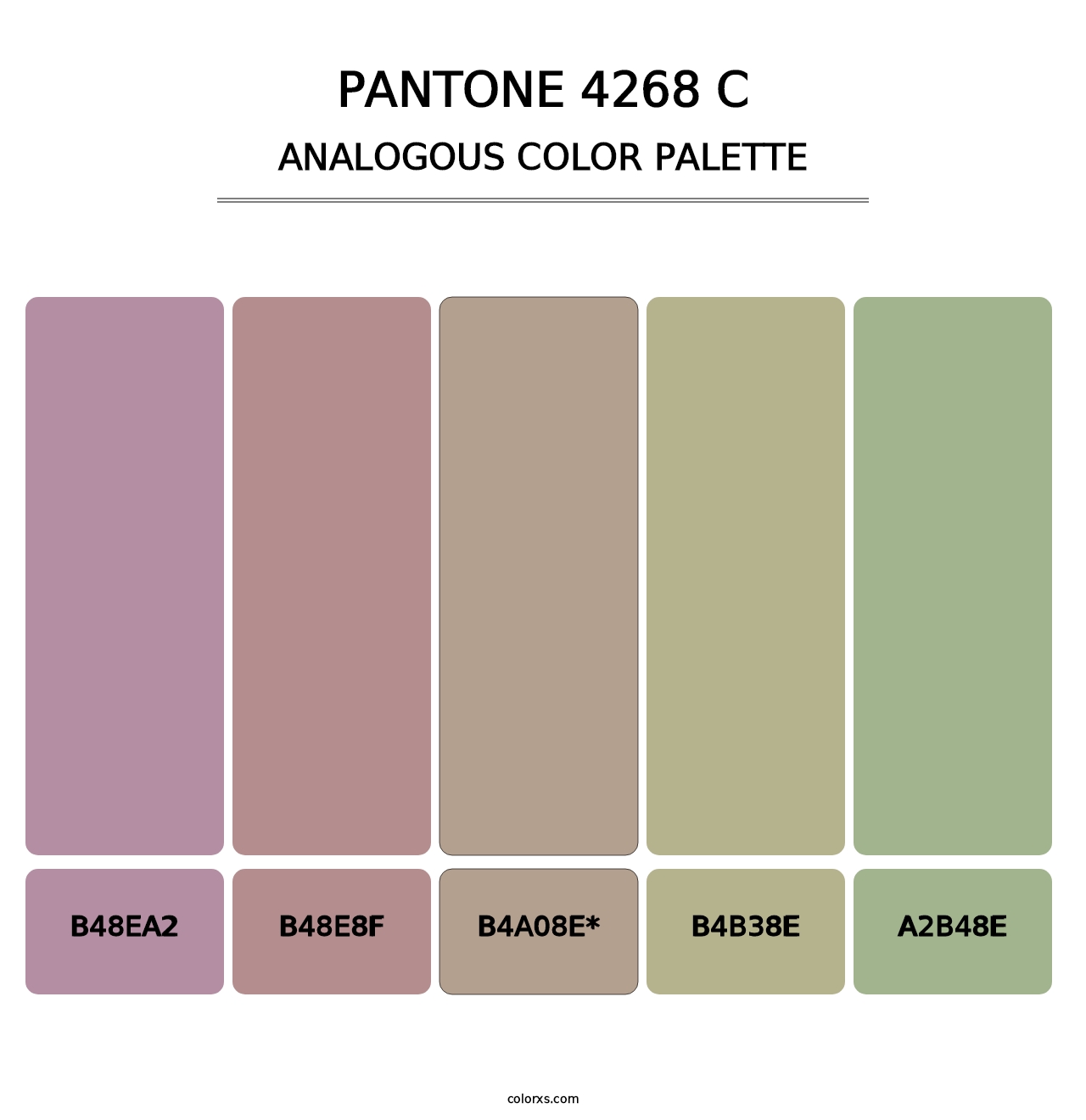PANTONE 4268 C - Analogous Color Palette