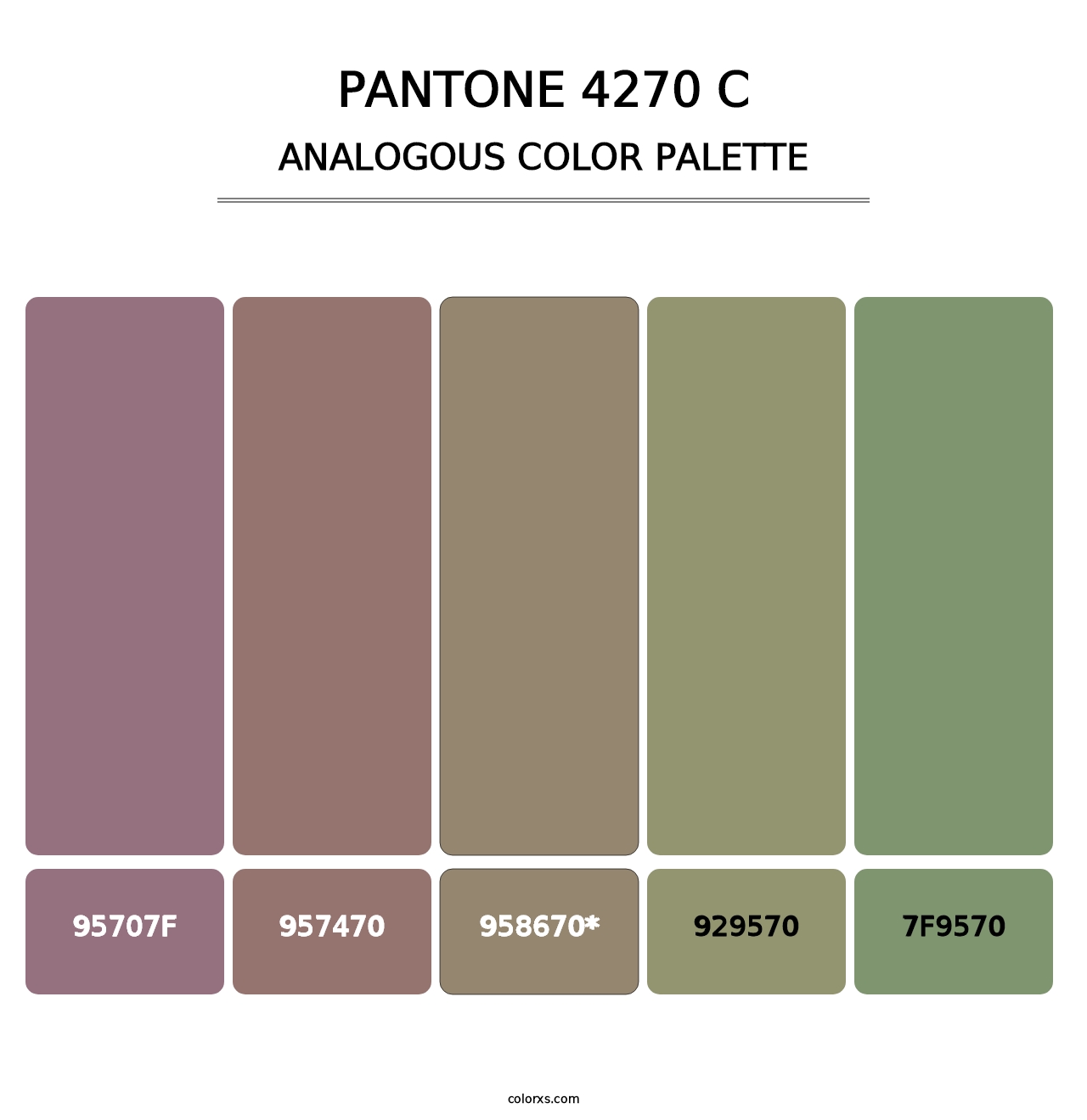 PANTONE 4270 C - Analogous Color Palette