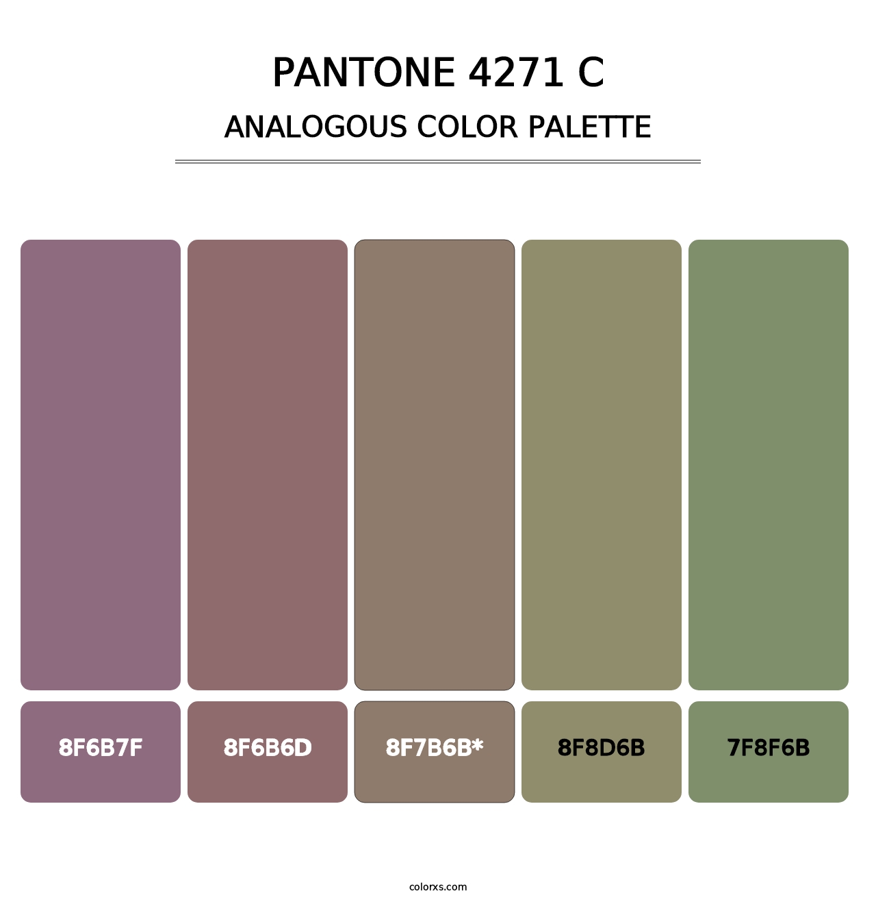 PANTONE 4271 C - Analogous Color Palette