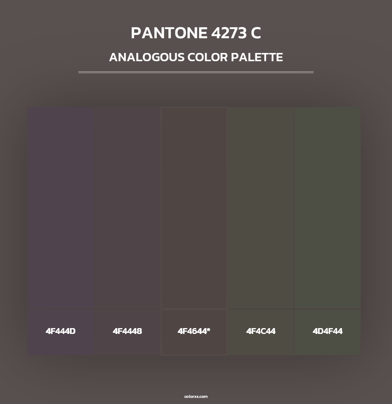 PANTONE 4273 C - Analogous Color Palette