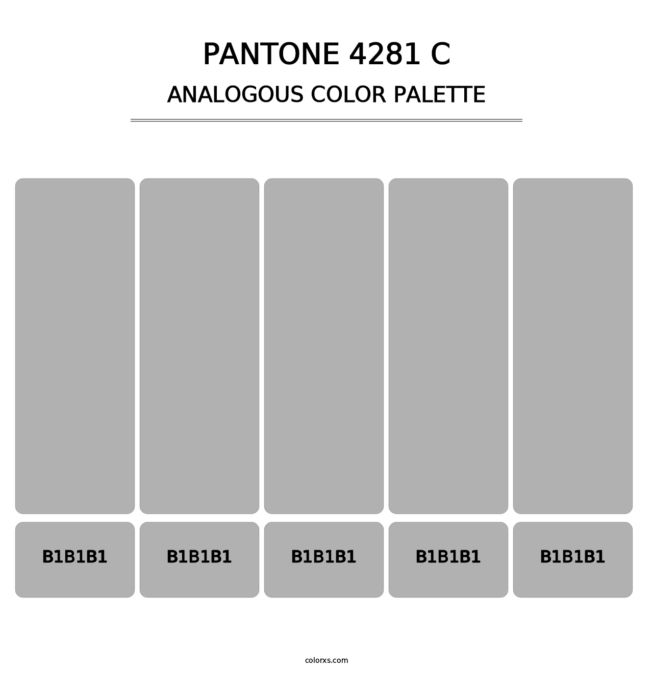 PANTONE 4281 C - Analogous Color Palette