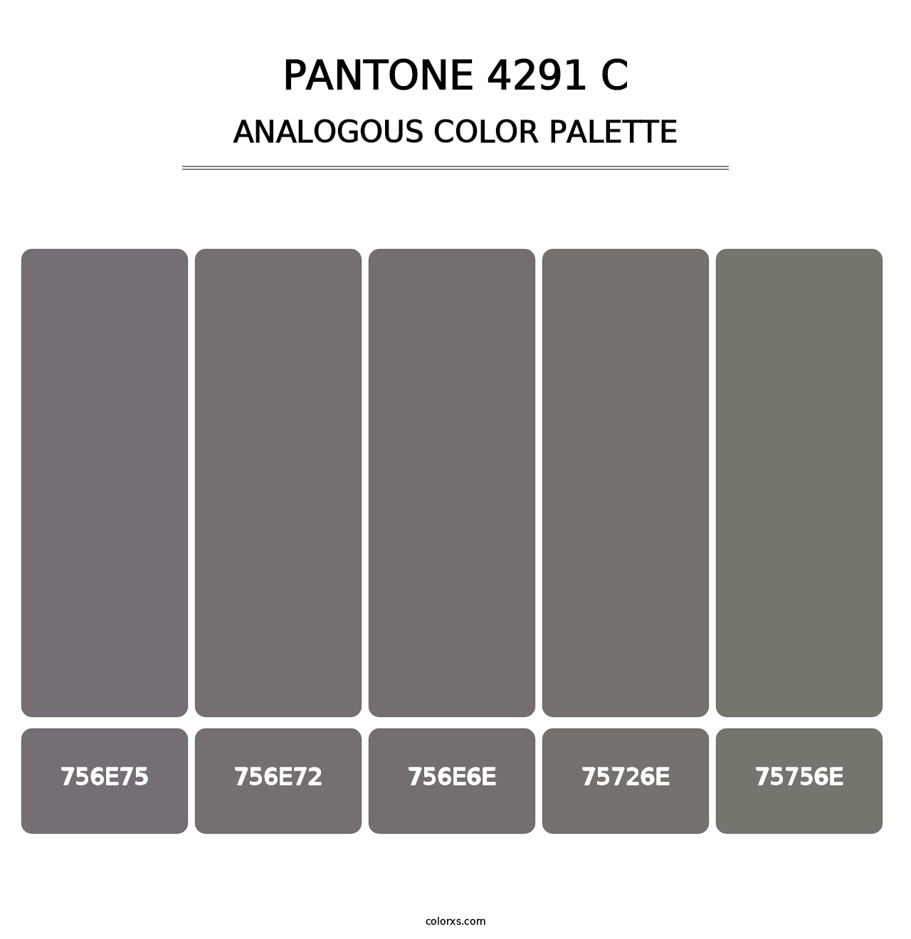 PANTONE 4291 C - Analogous Color Palette