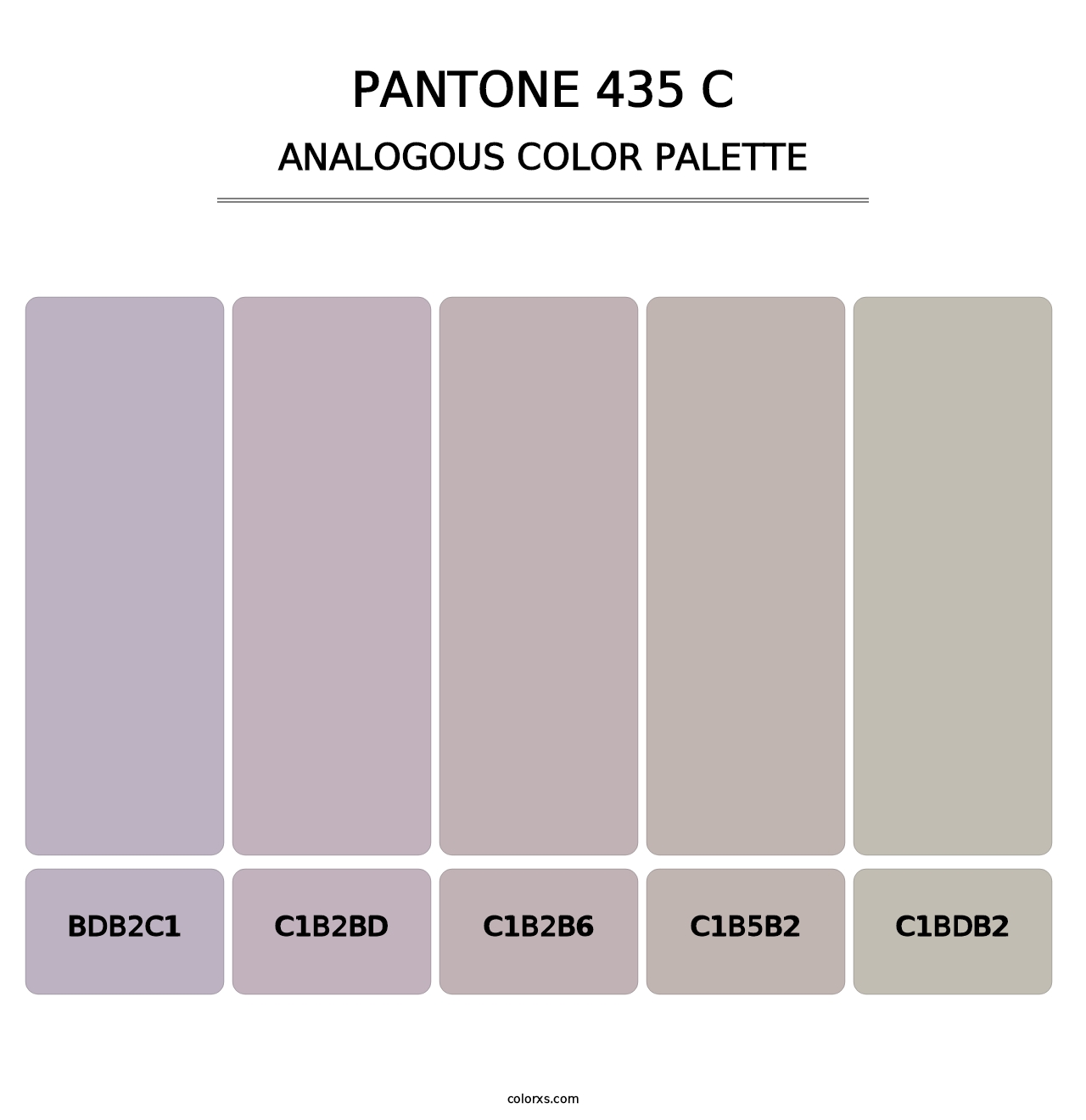 PANTONE 435 C - Analogous Color Palette