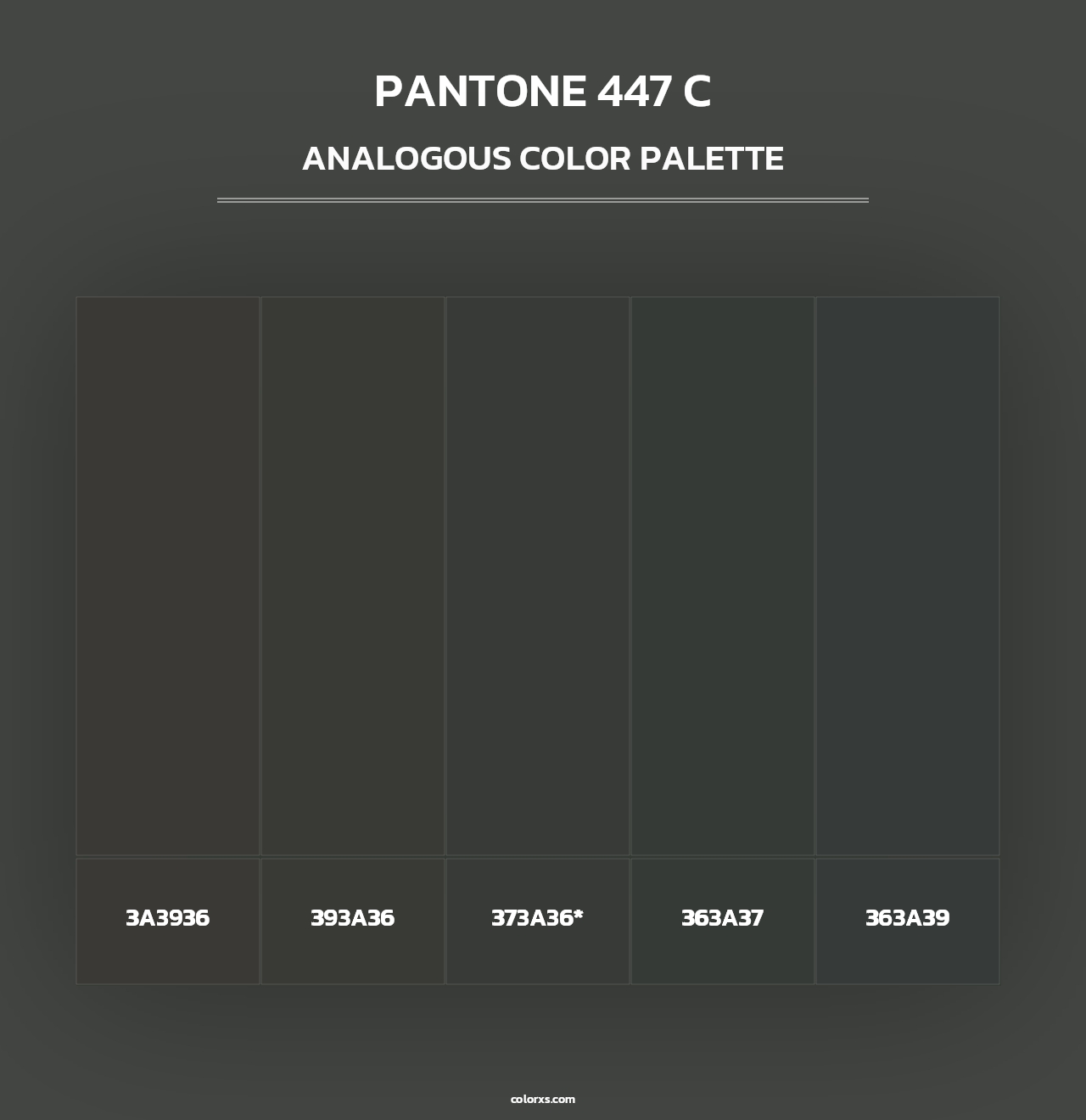 PANTONE 447 C - Analogous Color Palette