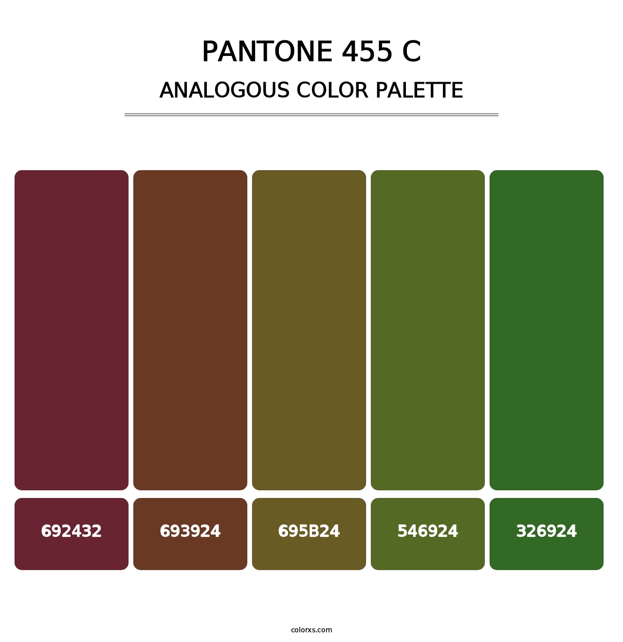 PANTONE 455 C - Analogous Color Palette