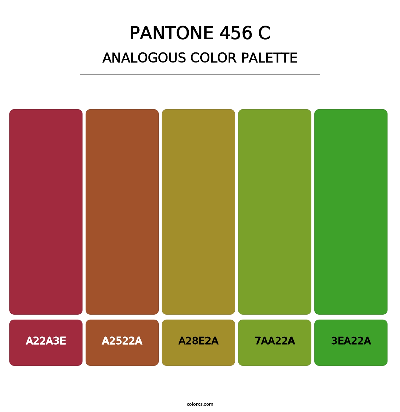 PANTONE 456 C - Analogous Color Palette
