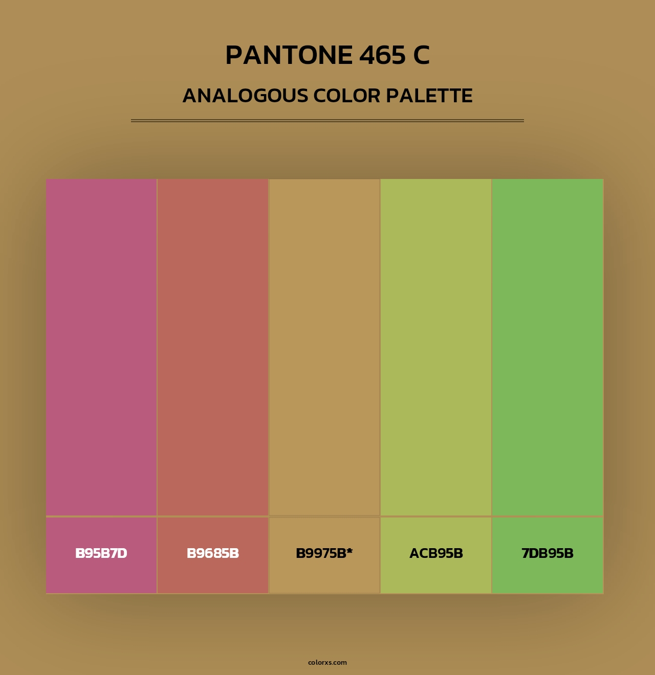 PANTONE 465 C - Analogous Color Palette