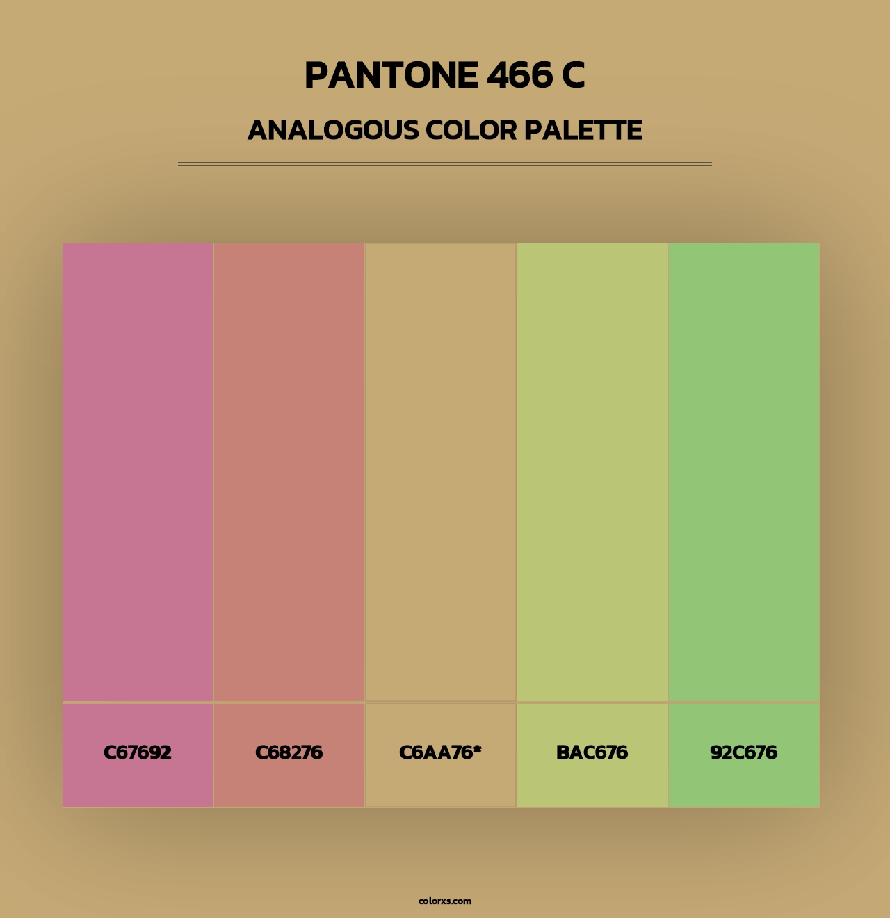 PANTONE 466 C - Analogous Color Palette