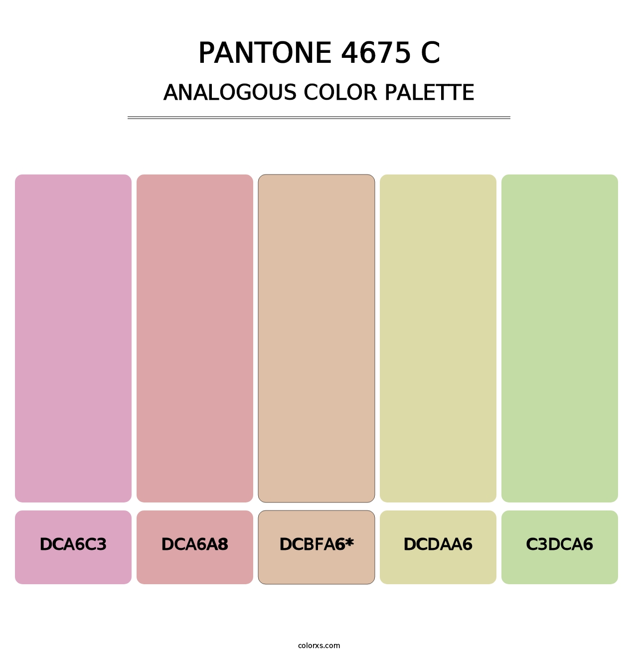 PANTONE 4675 C - Analogous Color Palette