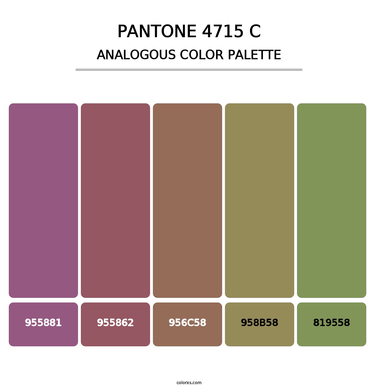 PANTONE 4715 C - Analogous Color Palette