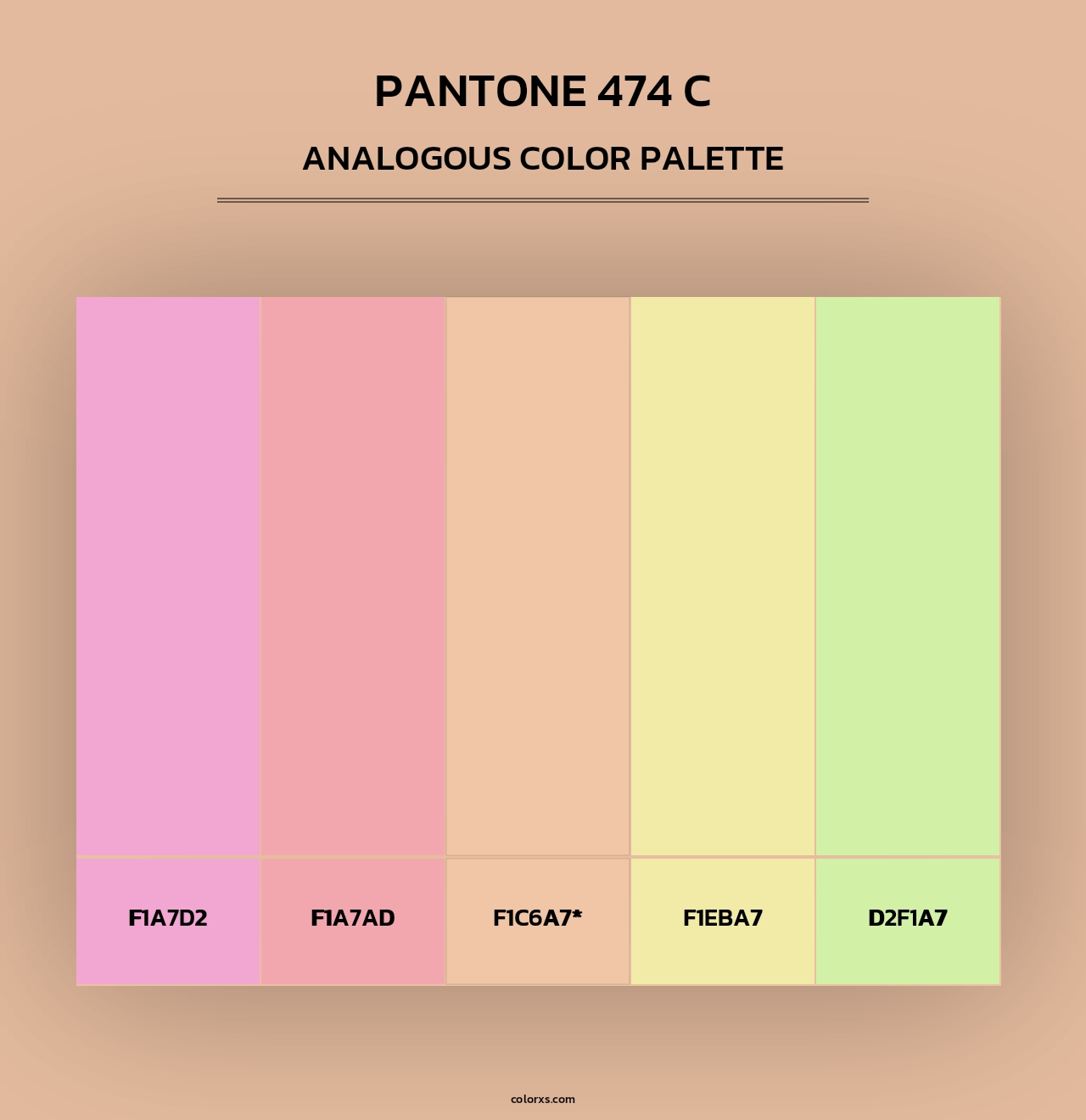PANTONE 474 C - Analogous Color Palette