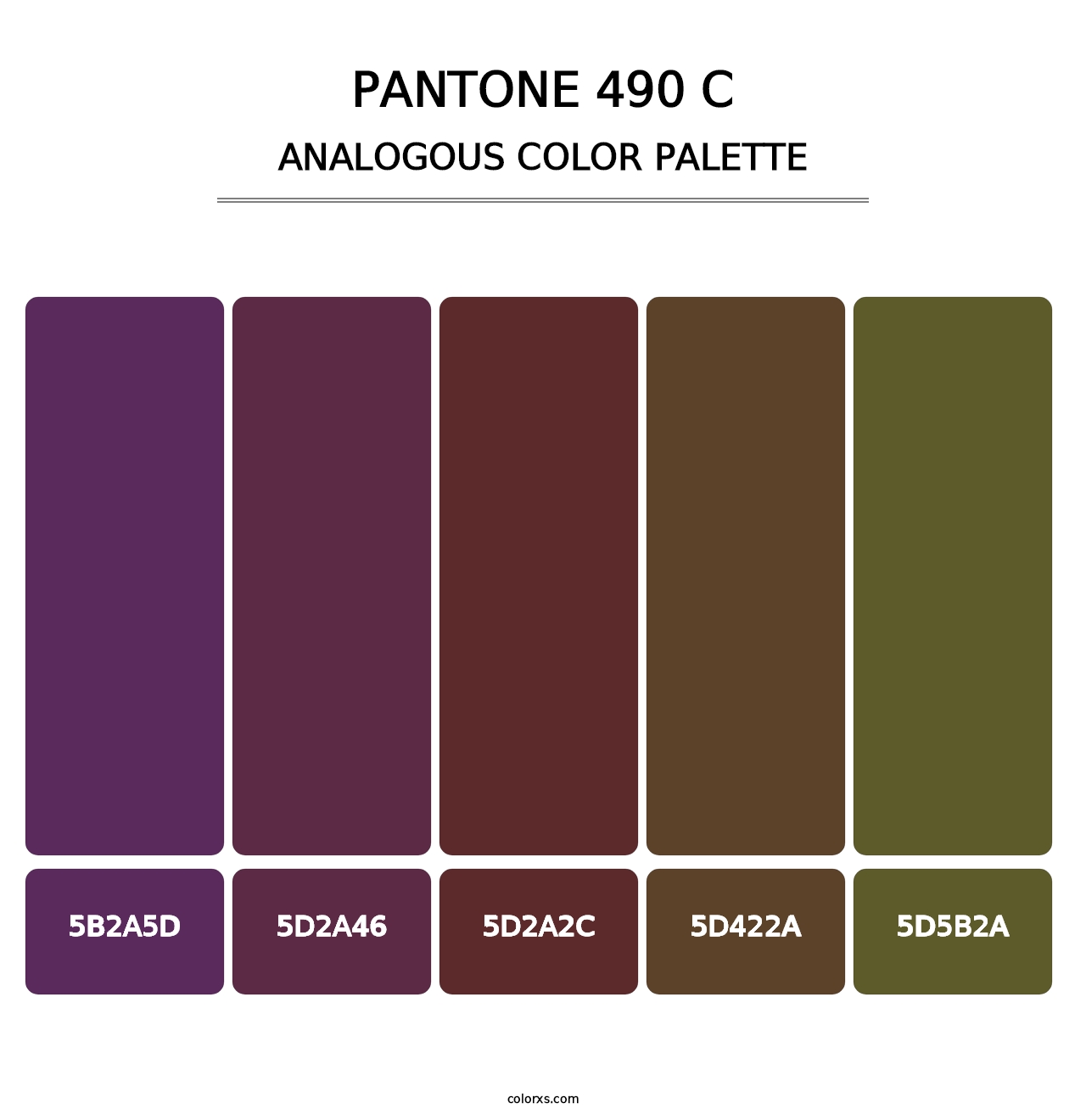 PANTONE 490 C - Analogous Color Palette