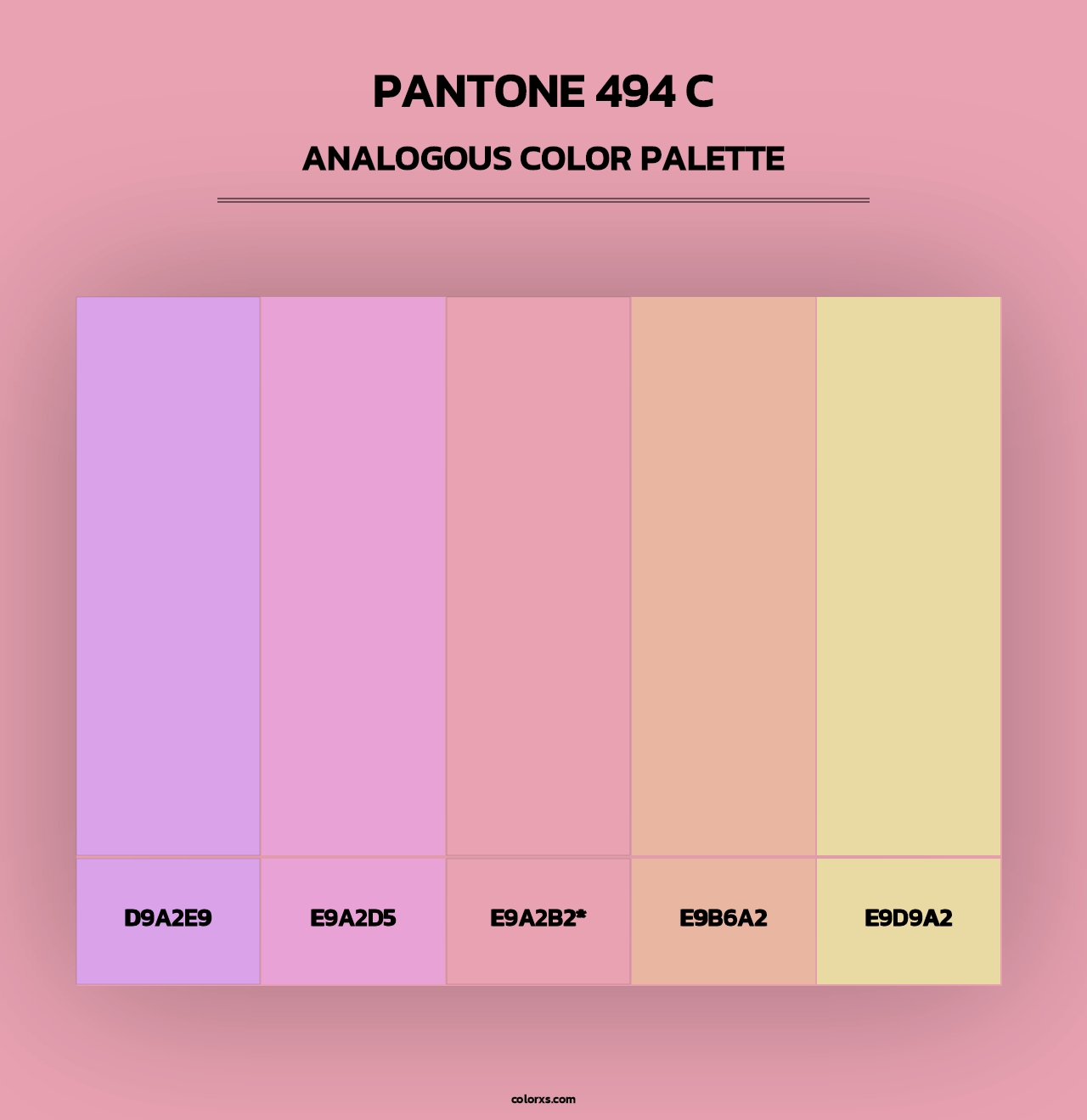 PANTONE 494 C - Analogous Color Palette