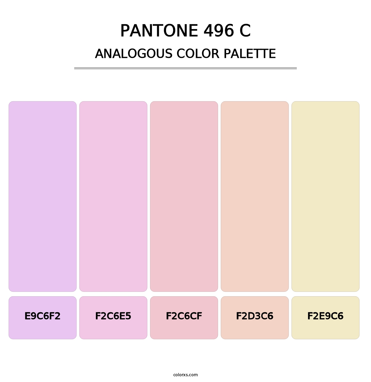 PANTONE 496 C - Analogous Color Palette