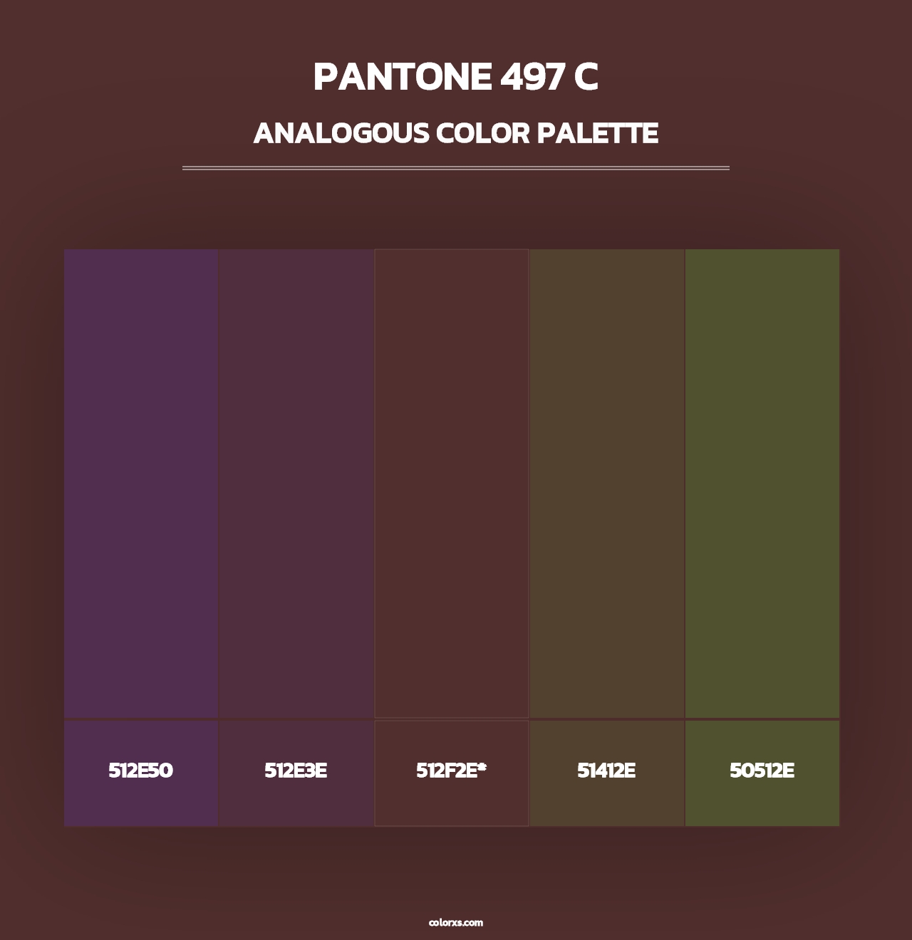 PANTONE 497 C color palettes