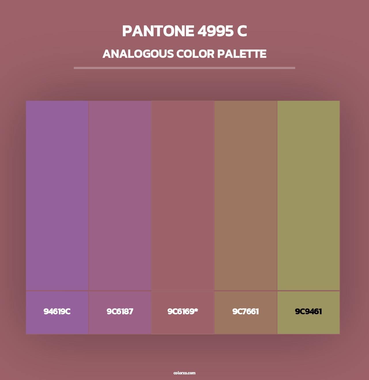 PANTONE 4995 C - Analogous Color Palette