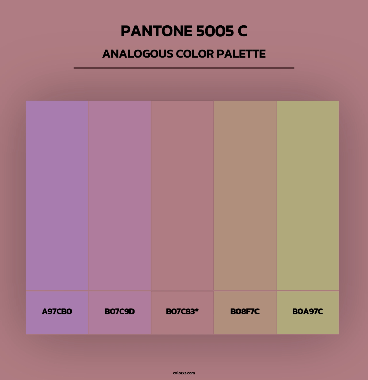 PANTONE 5005 C - Analogous Color Palette