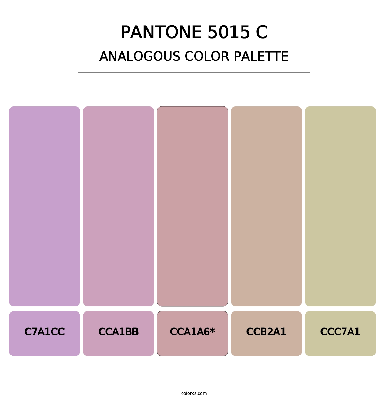 PANTONE 5015 C - Analogous Color Palette