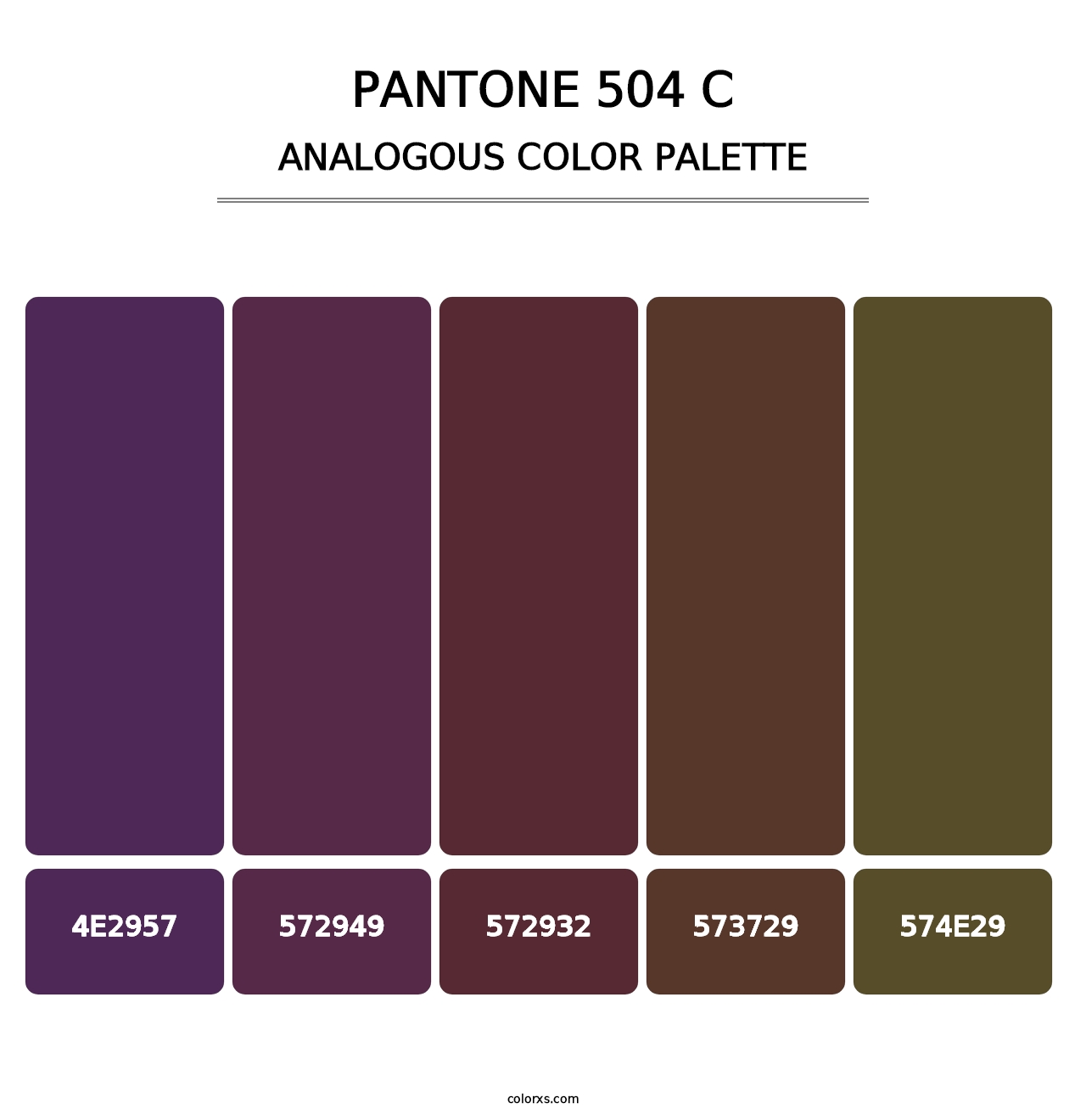 PANTONE 504 C - Analogous Color Palette