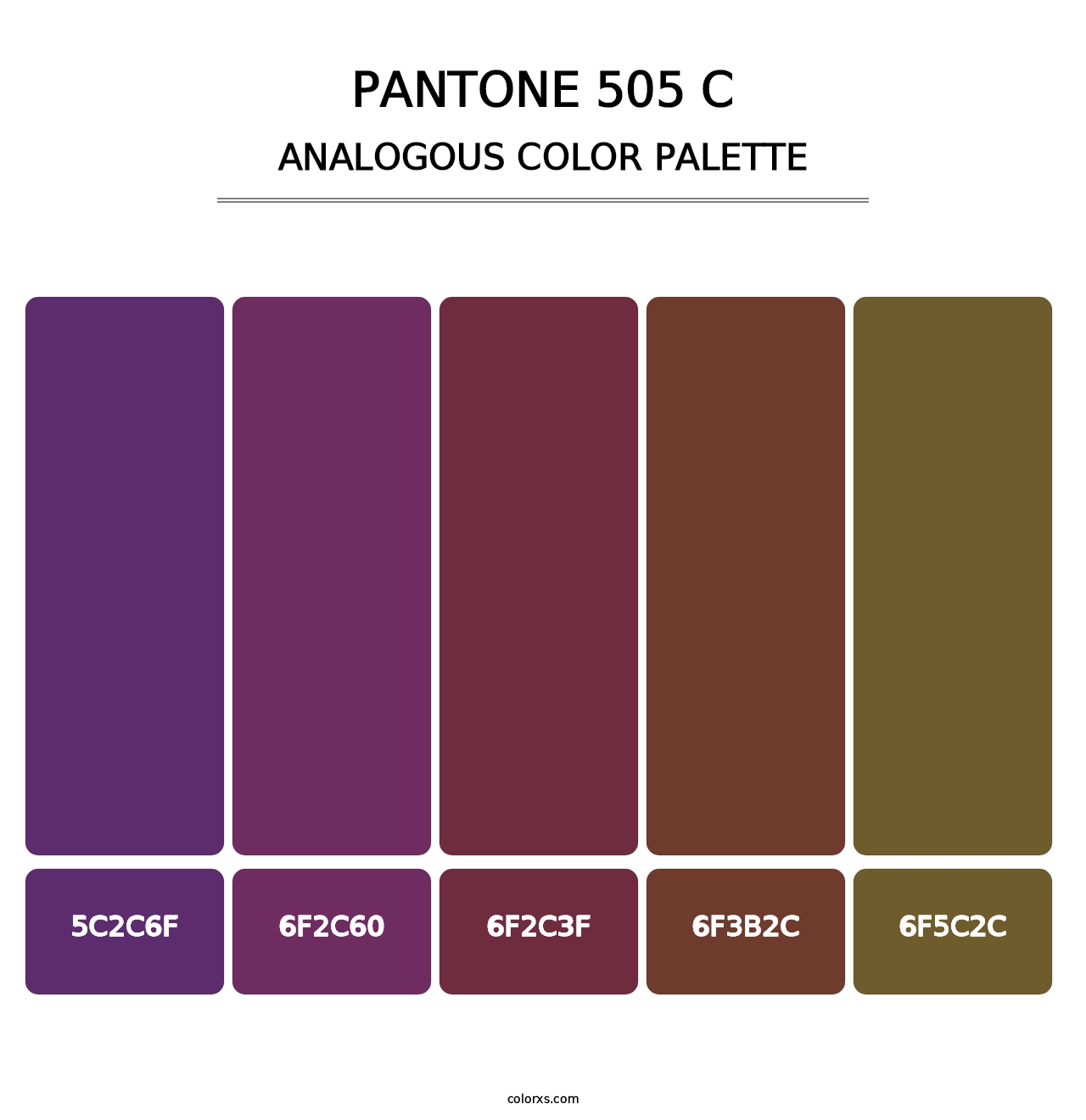 PANTONE 505 C - Analogous Color Palette