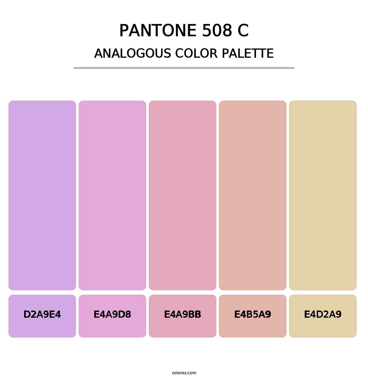 PANTONE 508 C - Analogous Color Palette