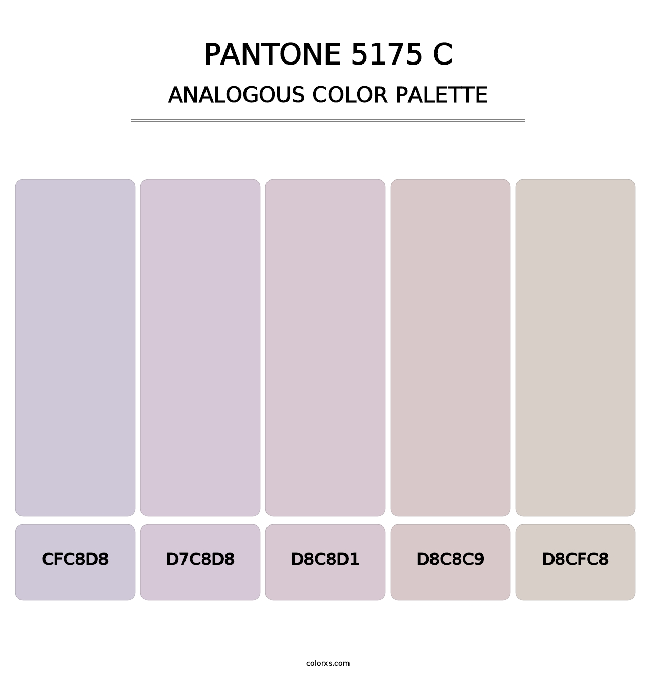 PANTONE 5175 C - Analogous Color Palette