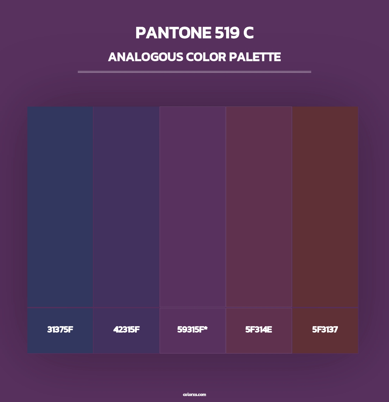 PANTONE 519 C - Analogous Color Palette